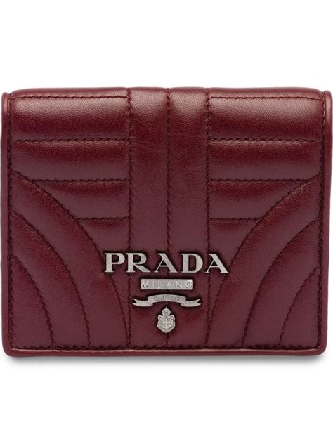 prada small wallet red|prada billfold wallet.